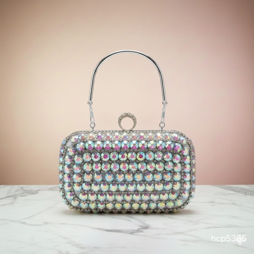 HPC5365 CARTERA GALA DIAMANTES PLATEADO