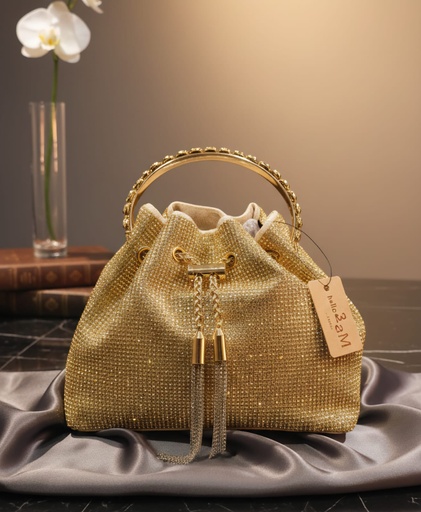 HPC5482 CARTERA GALA BOLSA DORADO