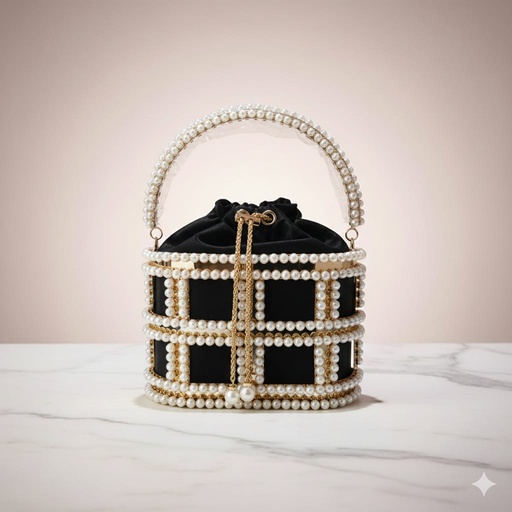 HPC6602 CARTERA GALA PERLAS NEGRO