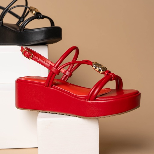 167025 VIAMARTE SANDALIA ROJO NAPA    