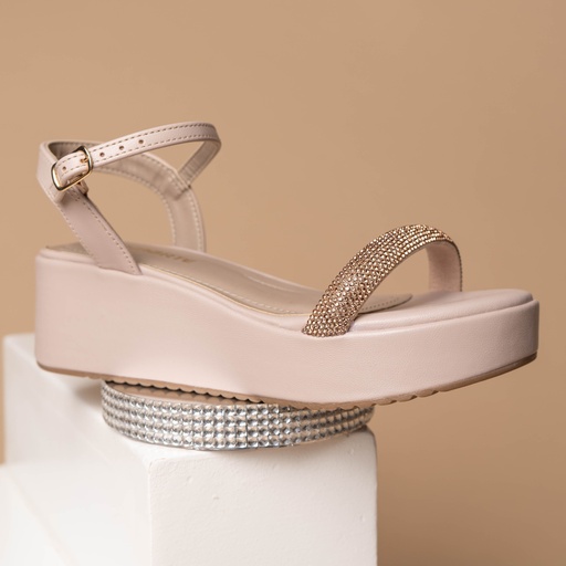 167009 VIAMARTE SANDALIA HUESO NAPA