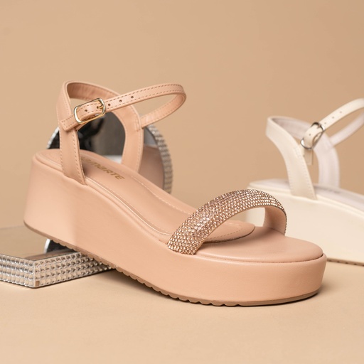 167009 VIAMARTE SANDALIA NUDE NAPA