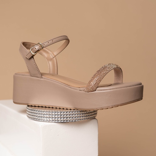 167009 Viamarte Sandalia Taupe Napa