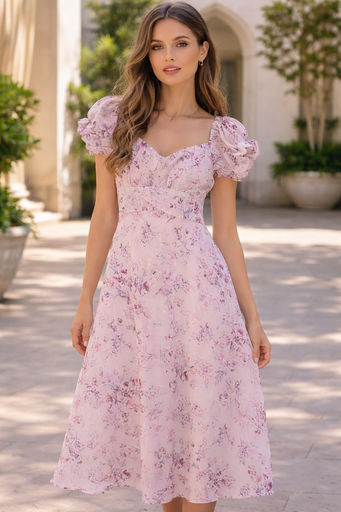 62235B107 COLLECTIVE VESTIDO CORTO ROSA FLORAL