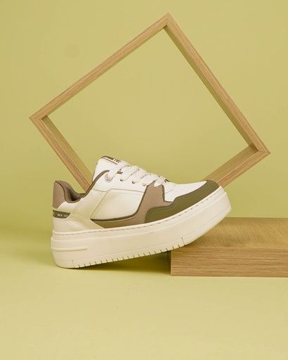233016 VIAMARTE TENIS BLANCO VERDE 