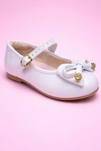 2106.1073 MOLEKINHA ZAPATILLA BLANCO VERNIZ