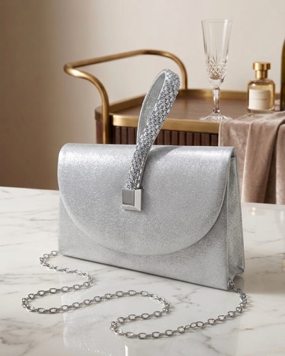 HBG105339S CARTERA GALA PLATEADO