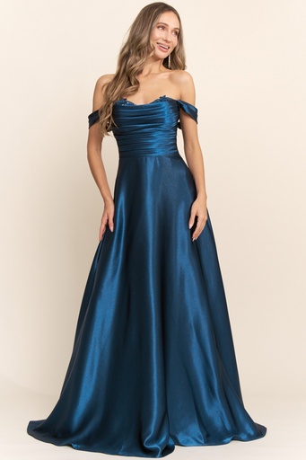 MF22886 MANIJU VESTIDO LARGO AZUL
