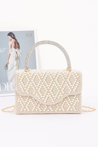 HPC6610 CARTERA APERLADA CREMA