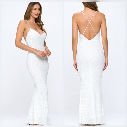 AD1315 LOVESTORY VESTIDO GALA BLANCO