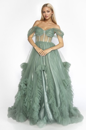 3199 ILY FROM VESTIDO TUL VERDE MENTA